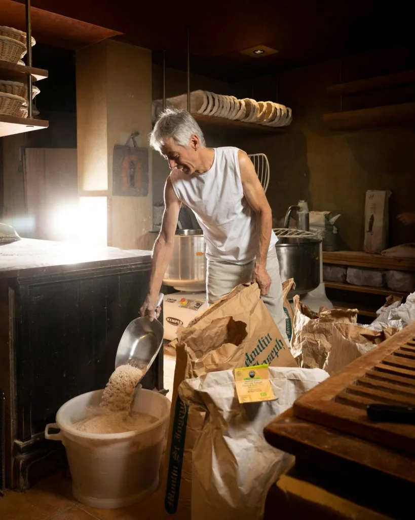 Benoit fradette à la boulangerie Farinoman fou à Aix en Provence